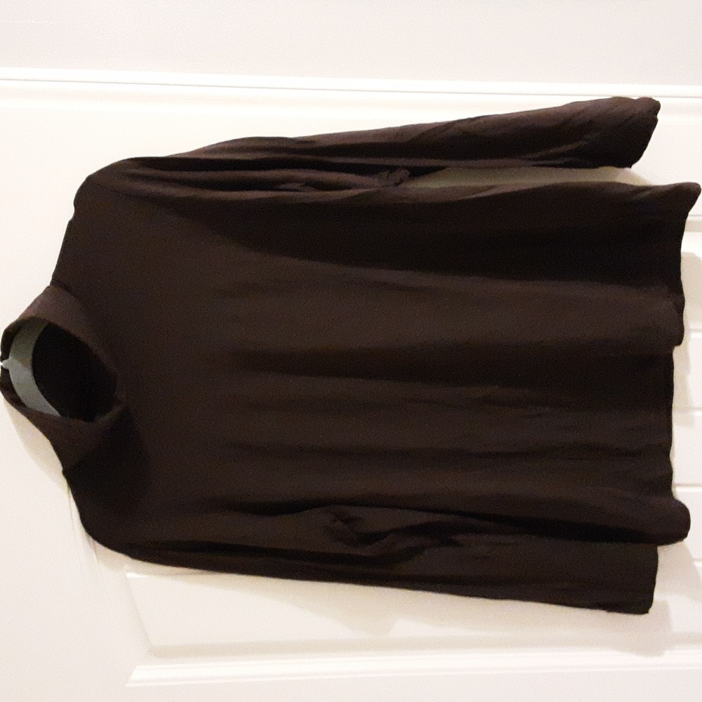 1X Brown Long Sleeve Lands' End Turtleneck